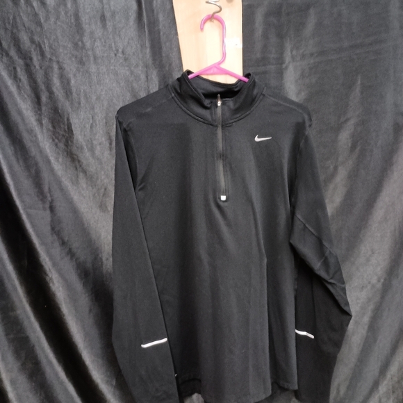 Black Nike size men's large athletic LA KINGS HOCKEY pull over long sleeve - Picture 1 of 16